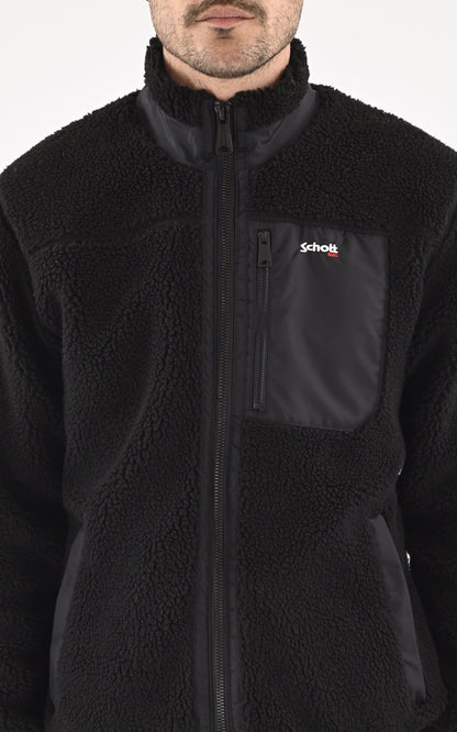 A &quot;SW WADE 1&quot; Noir Schott Blouson Homme details photo