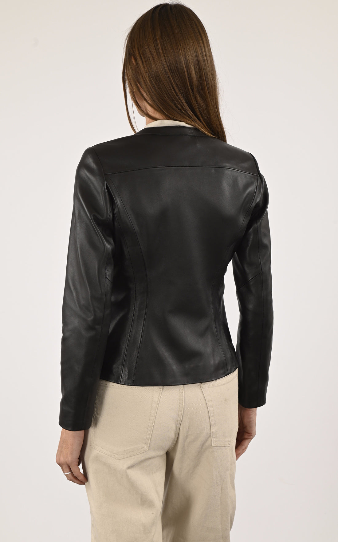 A &quot;BASIA FF&quot; Noir La Canadienne Blouson Femme opened photo