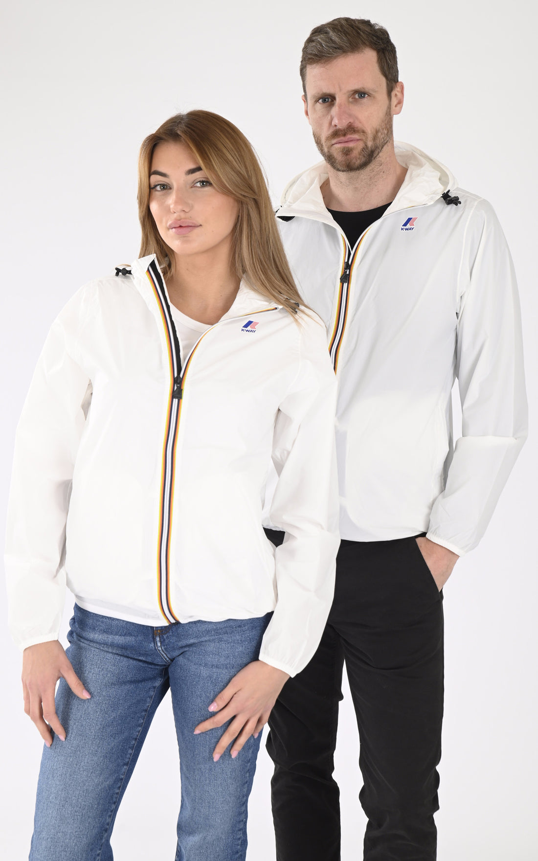 A &quot;CLAUDE K2123ZW&quot; Blanc K-Way Blouson Mixte opened photo