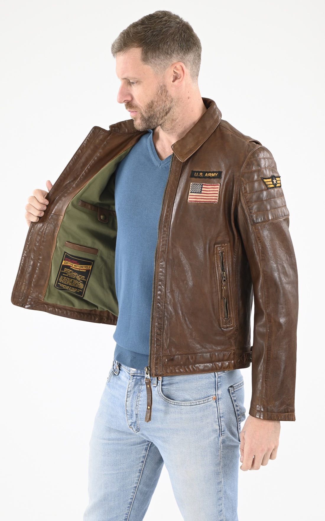 A &quot;DULUTH 102567&quot; Cognac Daytona 73 Veste Homme opened photo