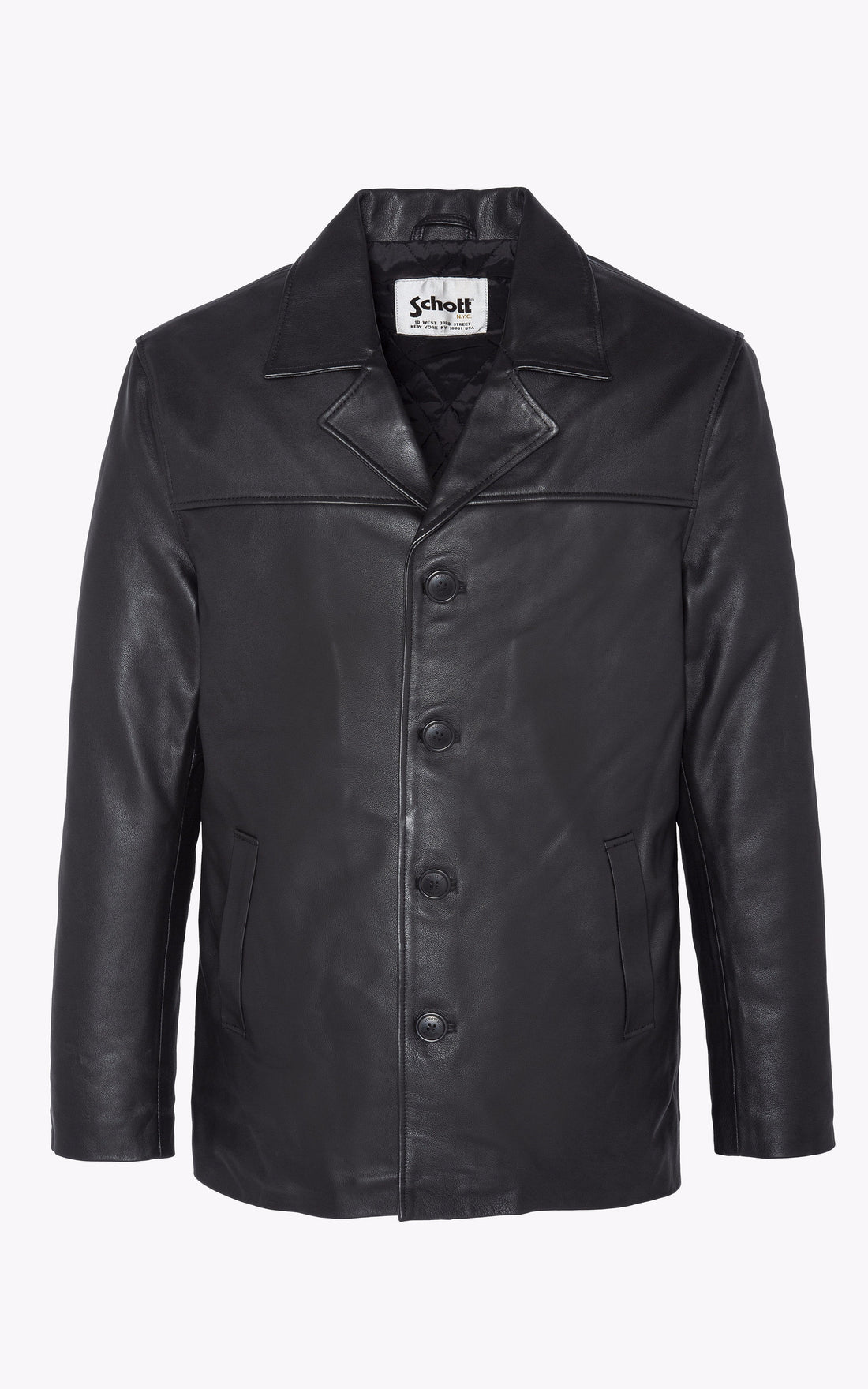 A &quot;LC MAINE 2&quot; Noir Schott Veste Homme closed photo