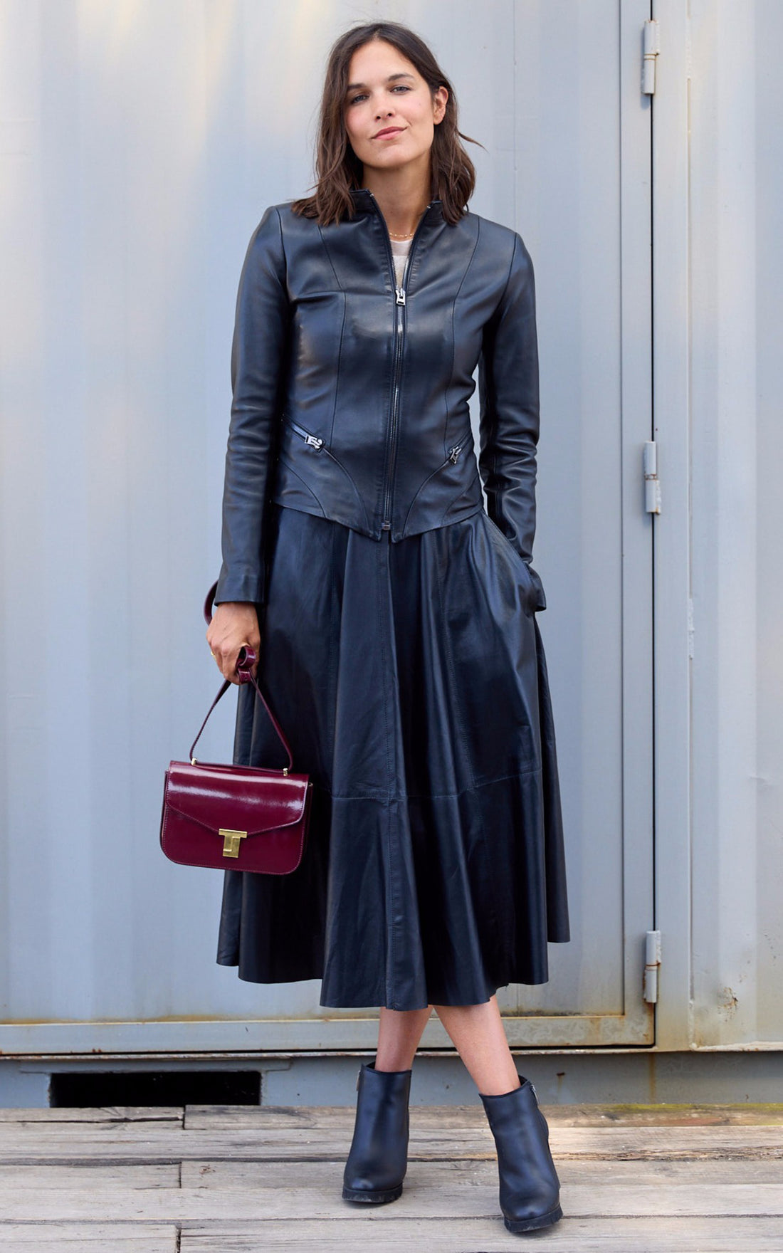 A &quot;8 BIS&quot; Bordeaux Tara Jarmon Sac Femme opened photo