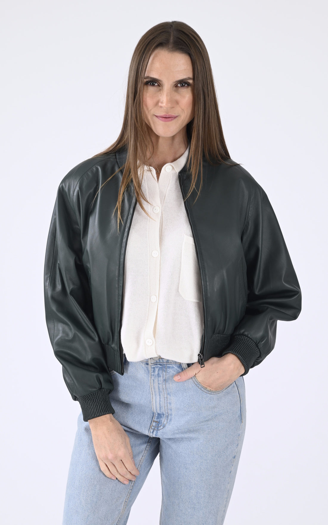 A &quot;GAIA&quot; Vert Serge Pariente Blouson Femme opened photo