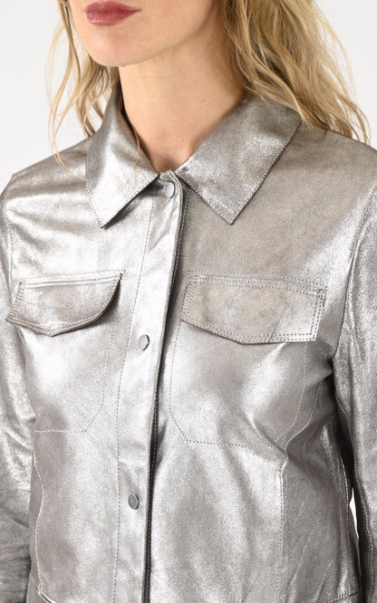 A &quot;RUBY METAL 64872&quot; Argenté Oakwood Blouson Femme details photo