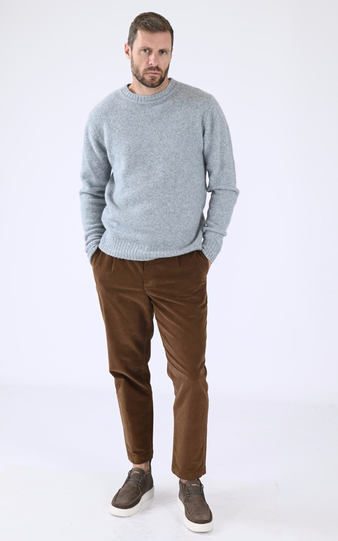 A &quot;FRANCOIS VELOURS P026TI120&quot; Marron Maison Standards Pantalon Homme opened photo