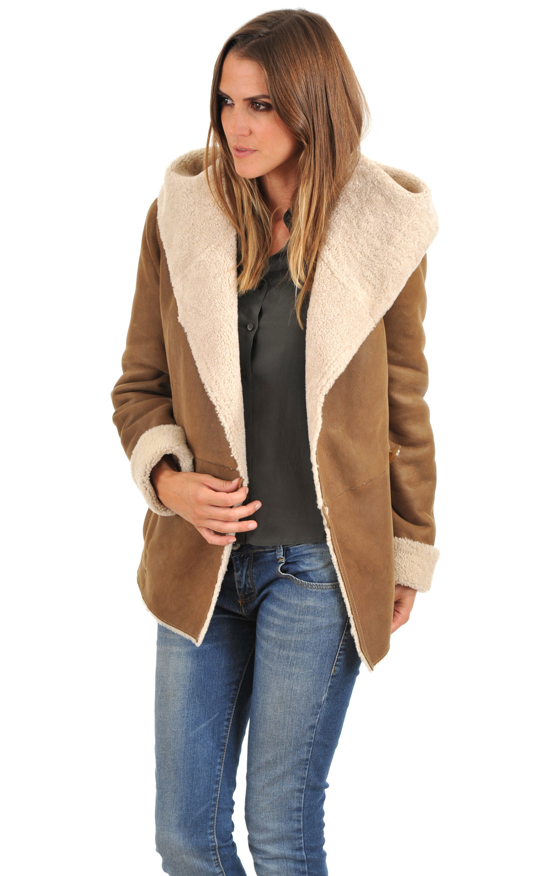 A &quot;CH1T7002 ESP&quot; Miel La Canadienne Veste Femme opened photo