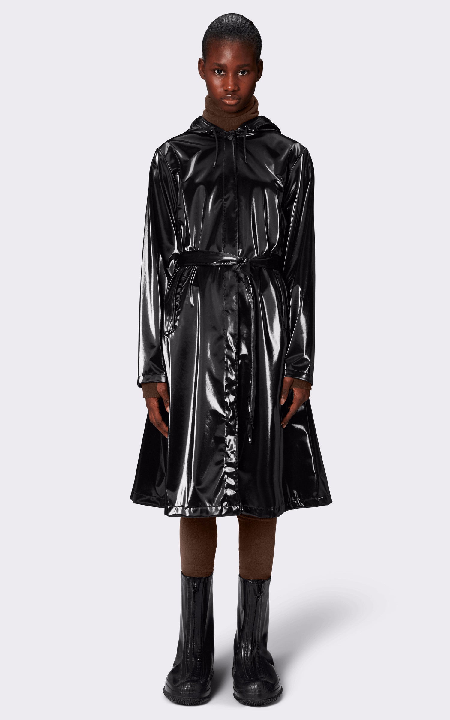 A &quot;12040 A-LINE LONGER&quot; Noir Rains 7/8 Femme opened photo