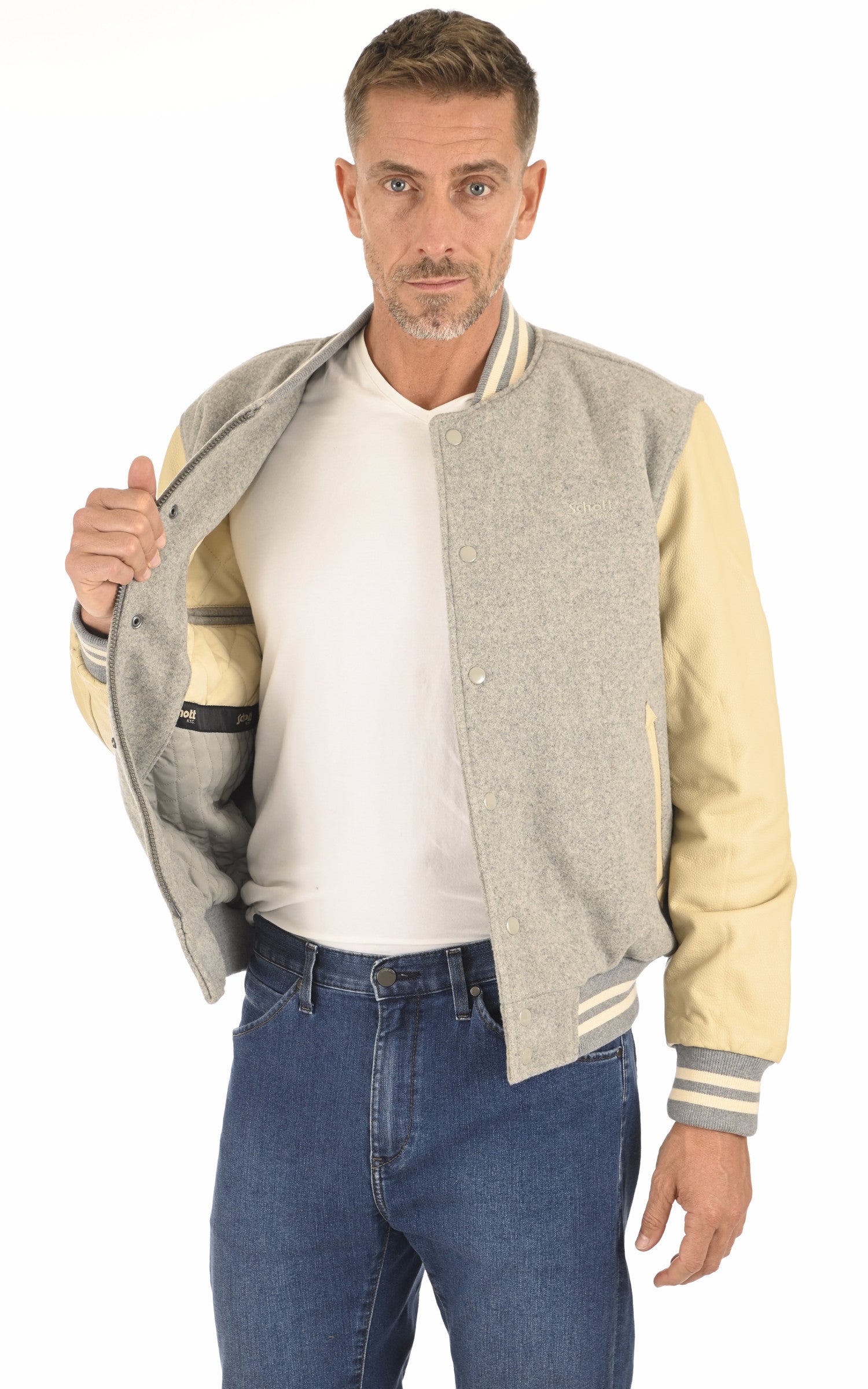 A &quot;LC8705&quot; Gris Schott Blouson Homme interior photo