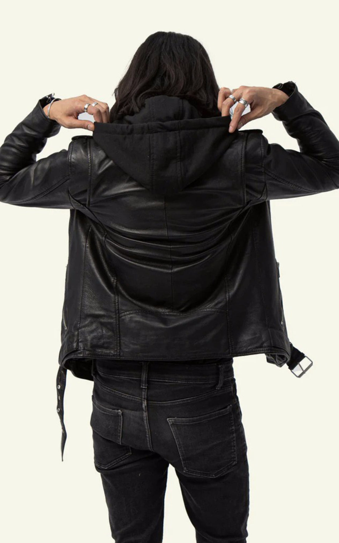 A &quot;ROCKER HOOD&quot; Noir Serge Pariente Perfecto Homme opened photo
