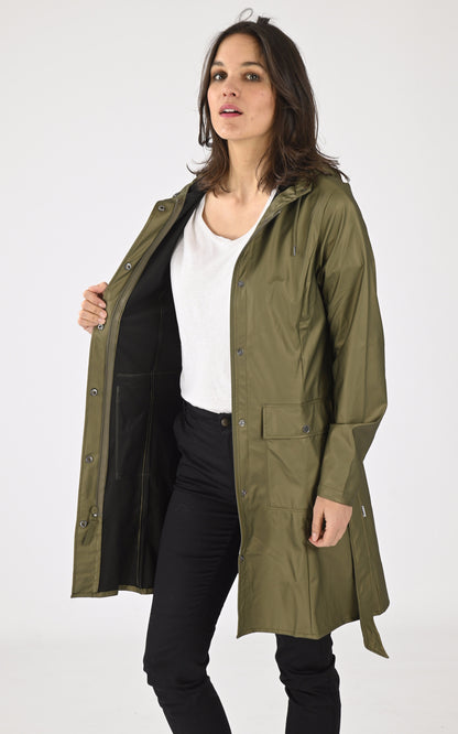 A &quot;18130 CURVE JACKET&quot; Kaki Rains 3/4 Femme interior photo