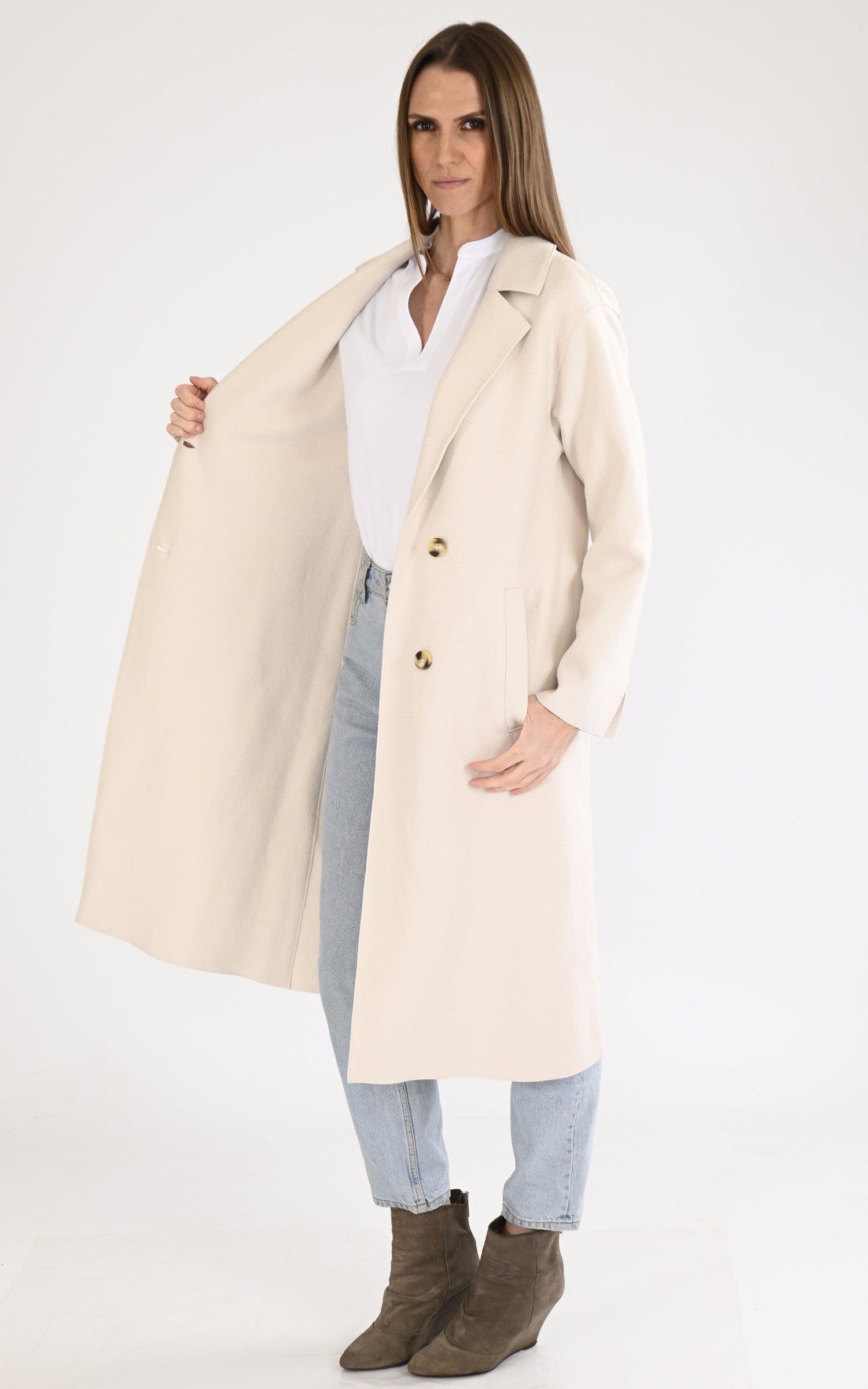 A &quot;SIMONE 65064&quot; Beige Oakwood Manteau Femme interior photo 2