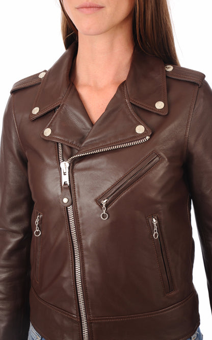 A &quot;LCW1601D&quot; Marron Schott Perfecto Femme details photo