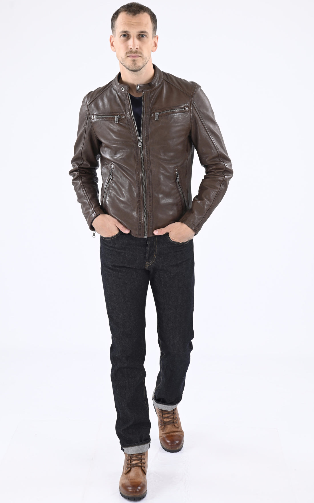 A &quot;GAFINO 101843&quot; Marron Daytona 73 Blouson Homme opened photo