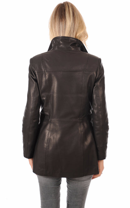 A &quot;ATLANTA BIS&quot; Noir La Canadienne 3/4 Femme back photo