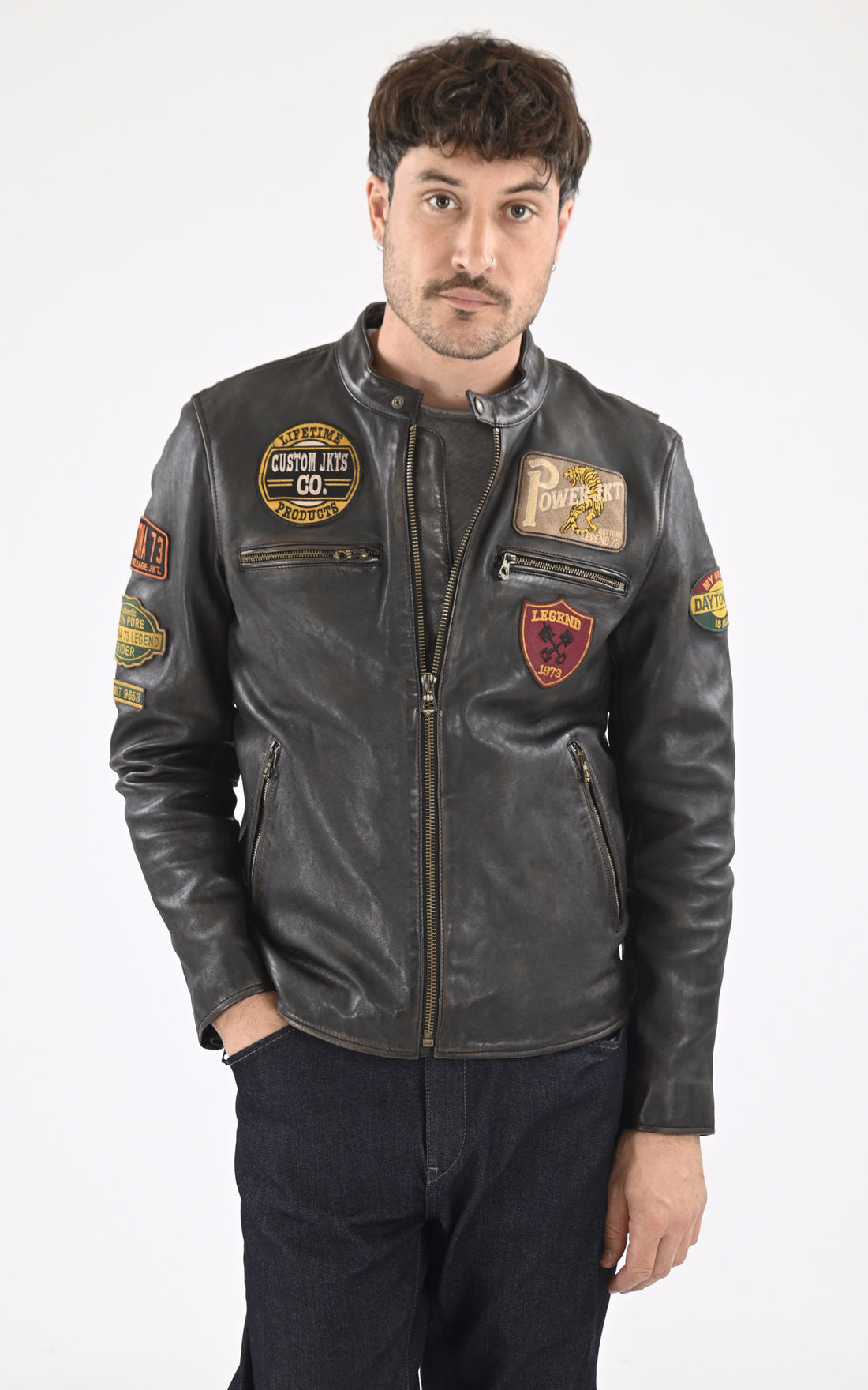 A &quot;MARTINEZ 102828&quot; Noir Daytona 73 Blouson Homme opened photo