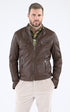A "MUMBAI" Marron Clair La Canadienne Blouson Homme closed photo