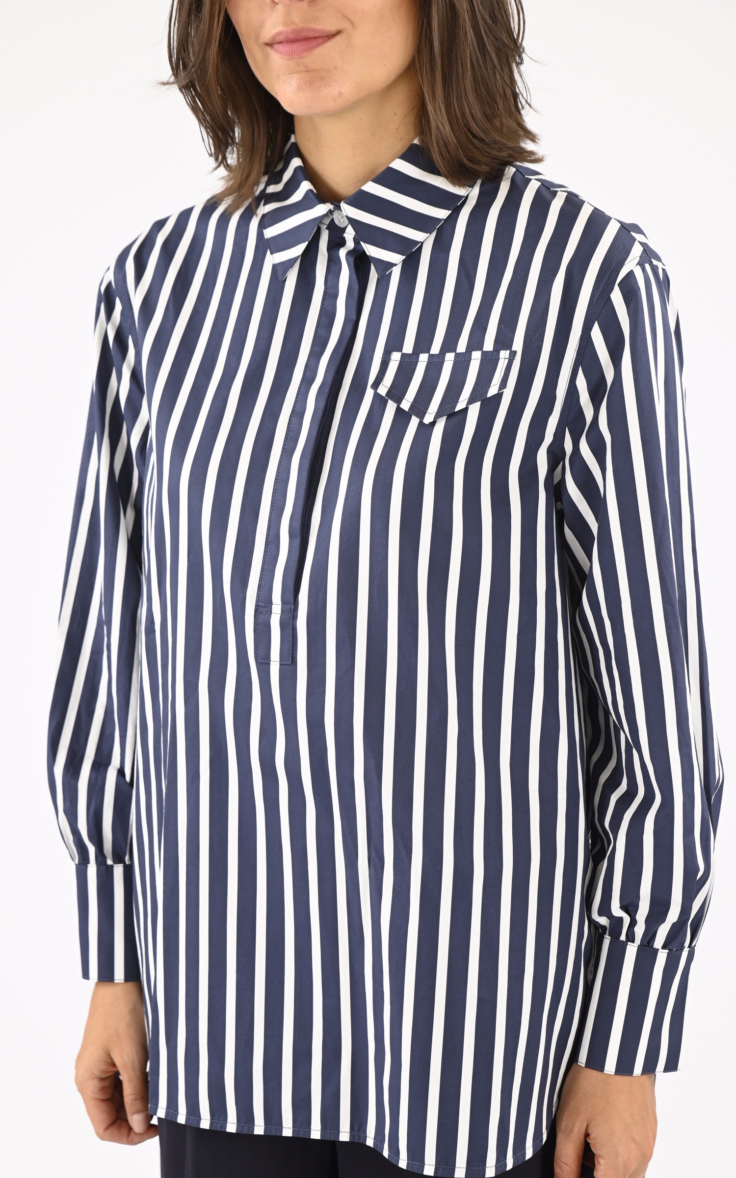 A &quot;TALLULY&quot; Bleu / Blanc Tara Jarmon Top Femme details photo 5
