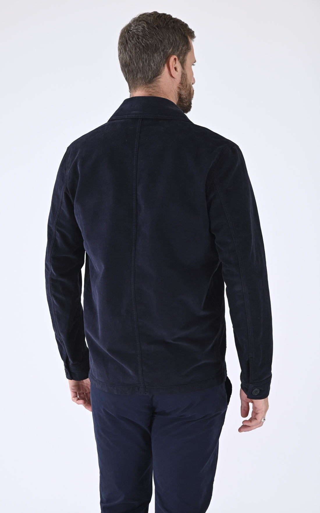 A &quot;VESTE PEINTRE V003TI120&quot; Bleu Foncé Maison Standards Veste Homme opened photo