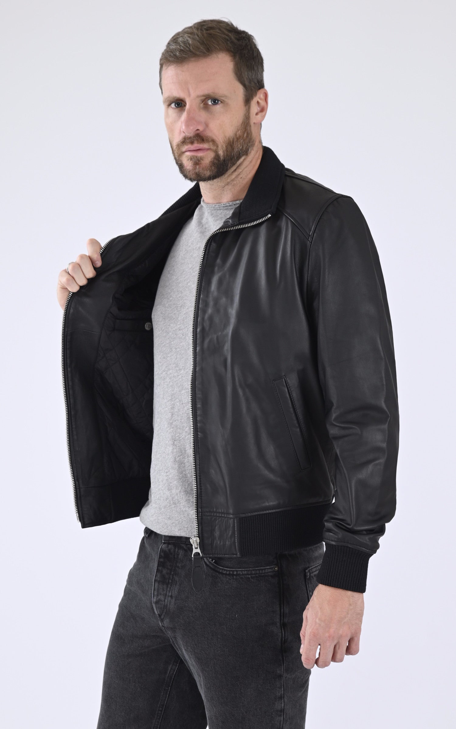 A &quot;LC FRESNO&quot; Noir Schott Blouson Homme interior photo