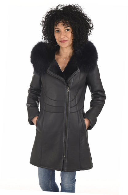 A &quot;SHAY DF SOFT&quot; Bleu Marine La Canadienne 3/4 Femme closed photo