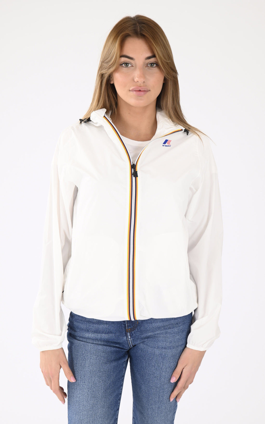 A &quot;CLAUDE K2123ZW&quot; Blanc K-Way Blouson Mixte opened photo