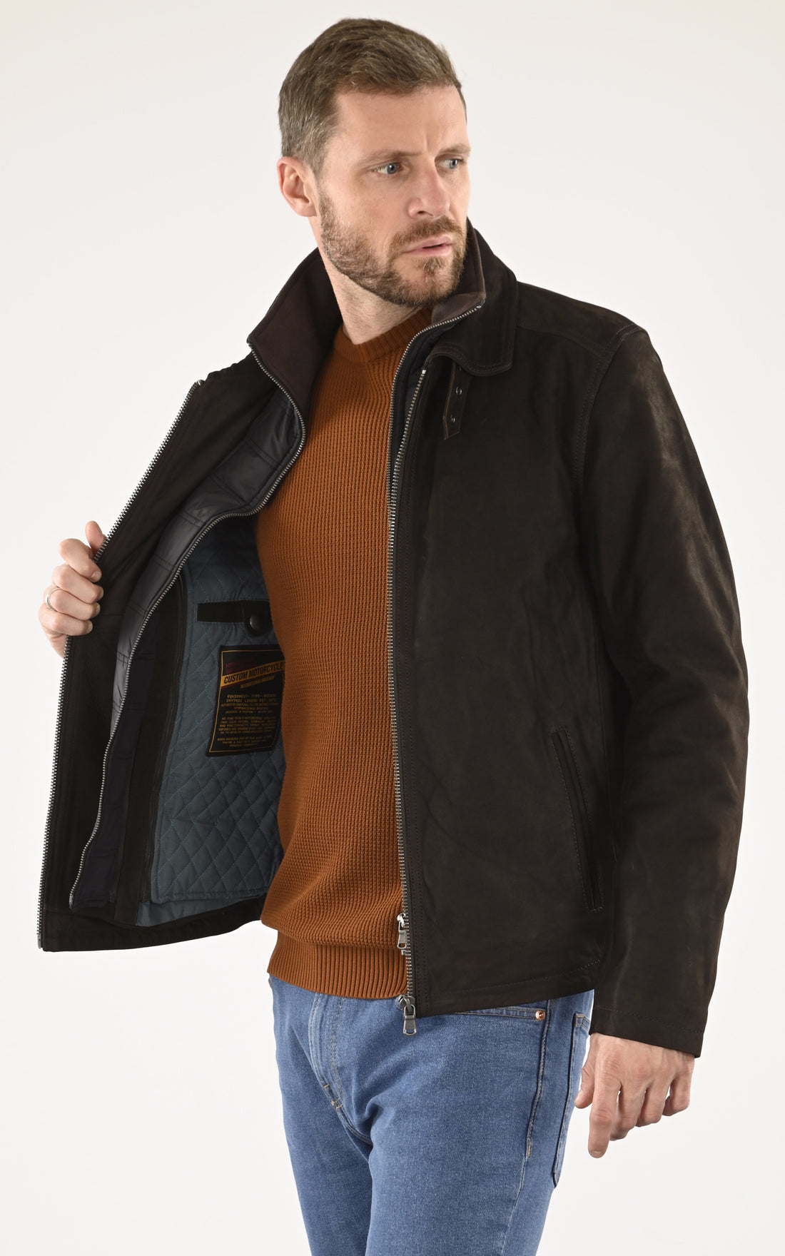 A &quot;FORD 101014&quot; Marron Daytona 73 Blouson Homme opened photo