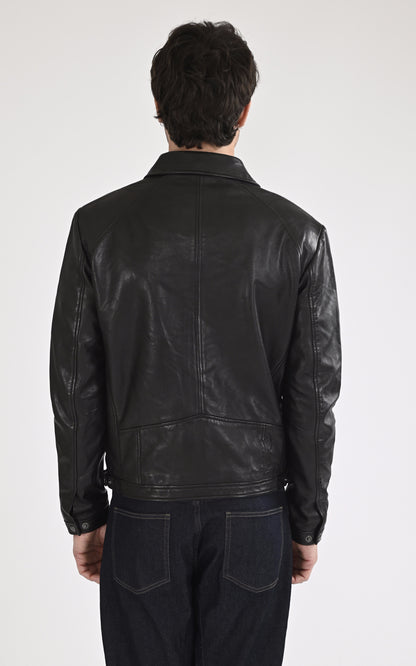 A &quot;IVAR&quot; Noir La Canadienne Blouson Homme back photo