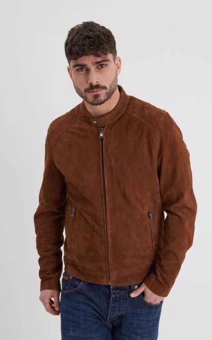 A &quot;DELF 102569&quot; Tobacco Daytona 73 Blouson Homme opened photo