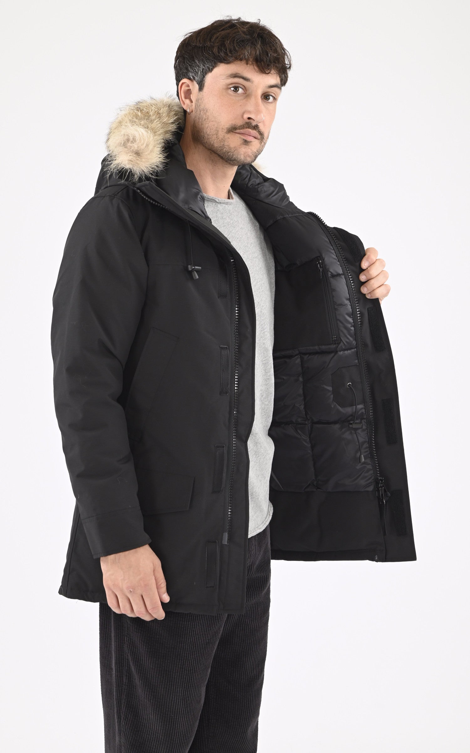 A &quot;LANGFORD FUSION B.DISC 2062MBA&quot; Black Canada Goose 3/4 Doudoune Homme interior photo 3