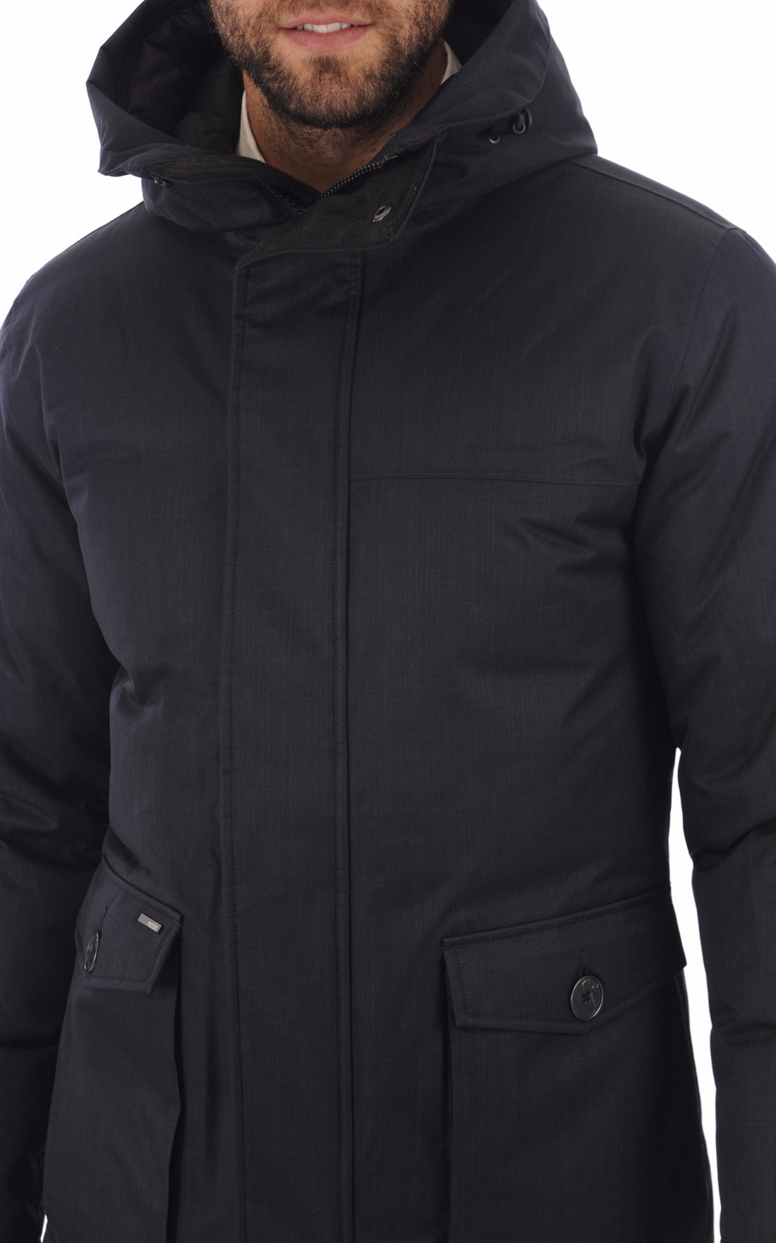 A &quot;YVES&quot; Navy Nobis 3/4 Doudoune Homme opened photo