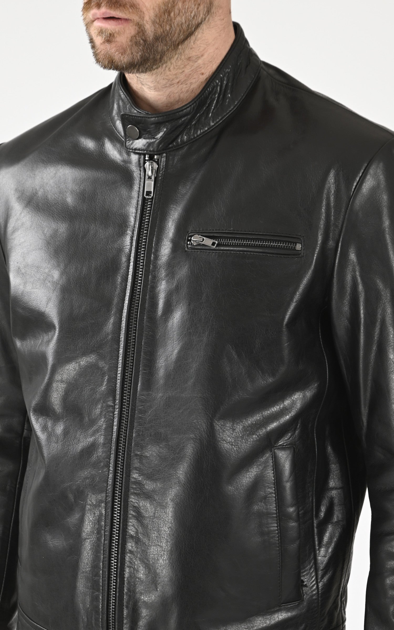 A &quot;RETRO&quot; Noir Serge Pariente Blouson Homme details photo