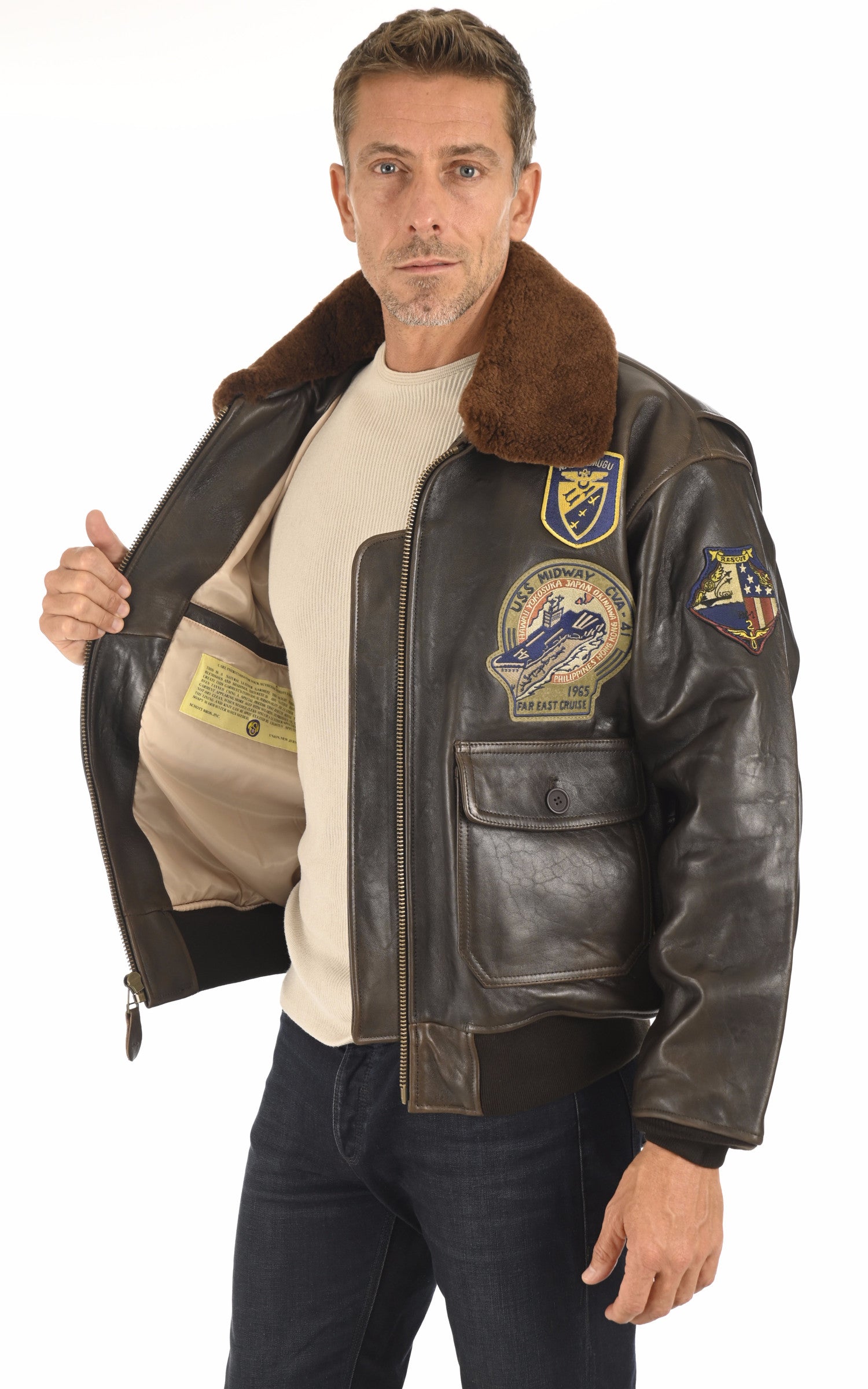 A &quot;G1TG&quot; Marron Schott Pilote Homme interior photo 3
