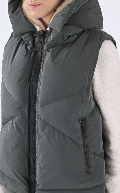 A &quot;DEW&quot; Kaki Blonde n°8 Gilet Femme details photo