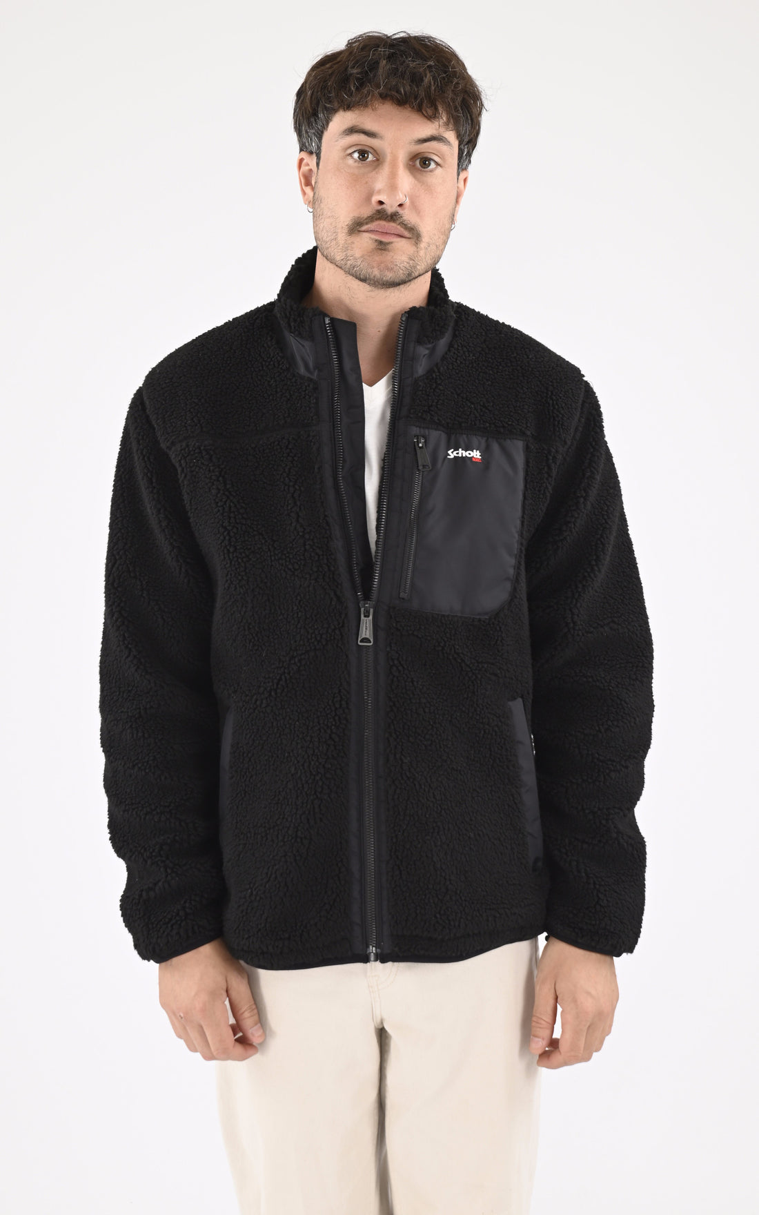 A &quot;SW WADE 1&quot; Noir Schott Blouson Homme opened photo