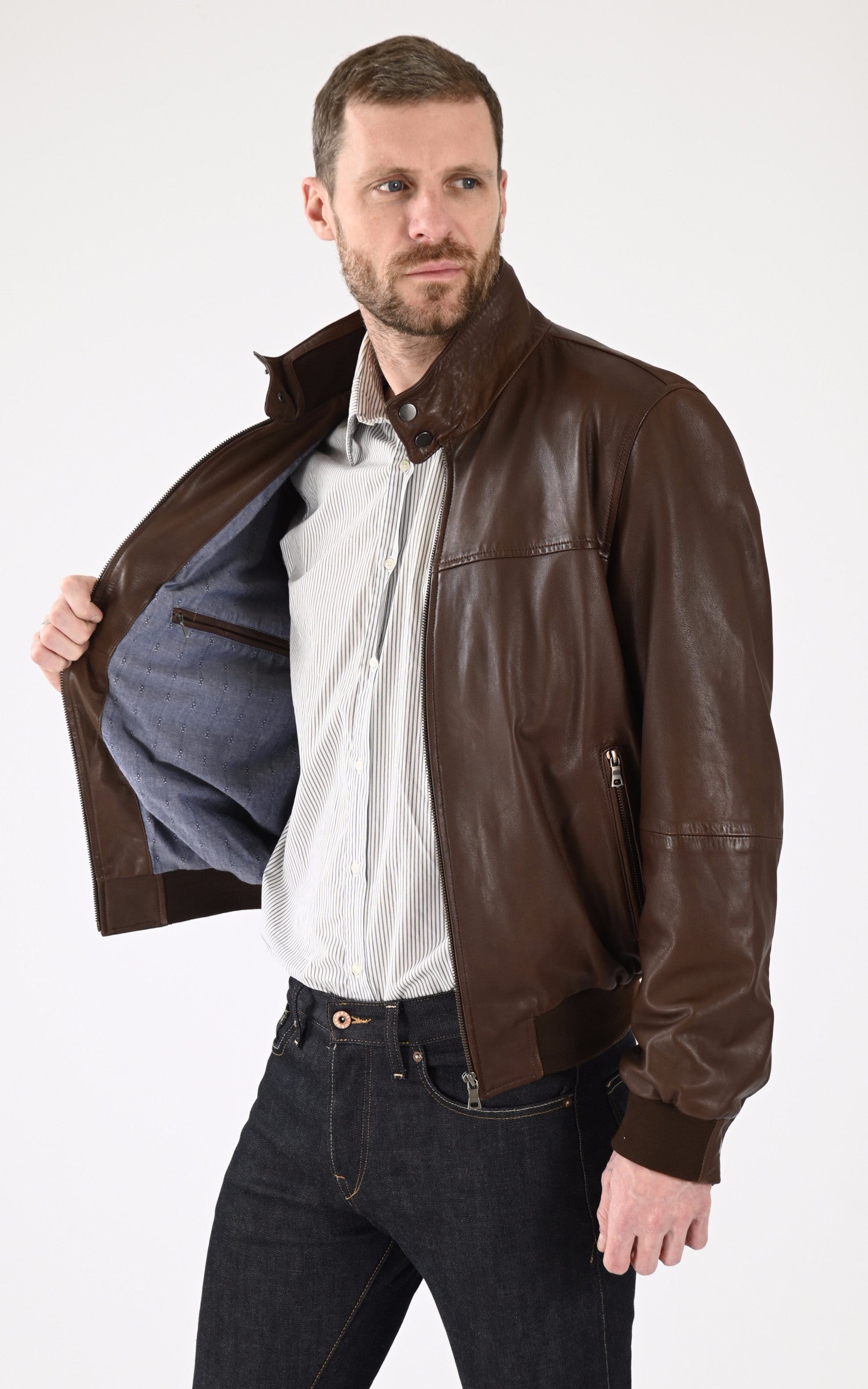 A &quot;TRENTO 7656&quot; Marron Smarty Blouson Homme interior photo 3