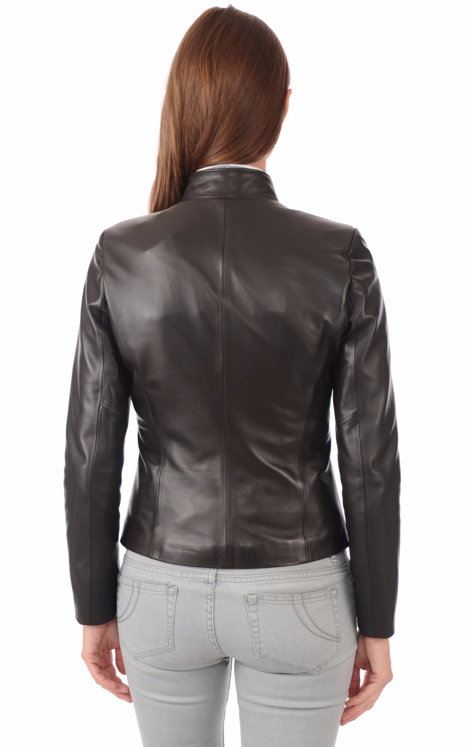 A &quot;ANY FF&quot; Marron La Canadienne Blouson Femme back photo 4