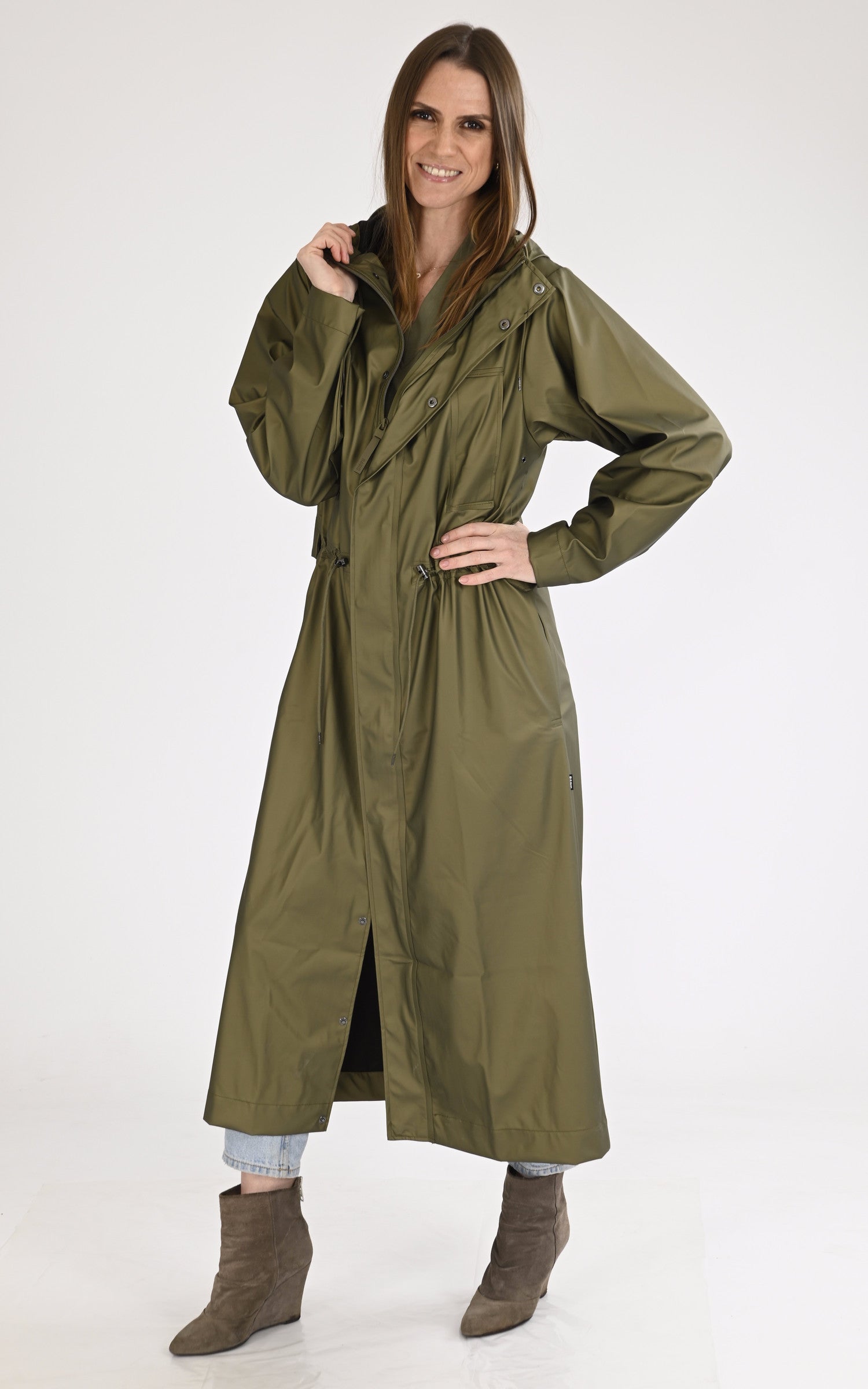 A &quot;12120 BOLD LONGEST JACKET&quot; Kaki Rains 7/8 Mixte closed photo