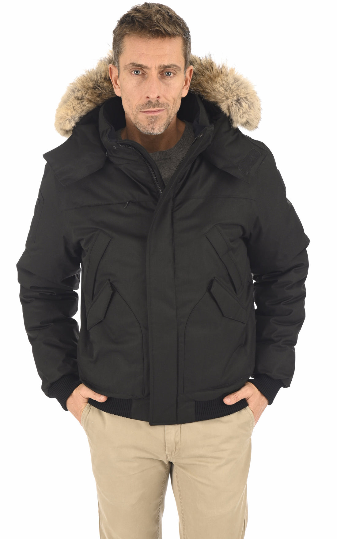 A &quot;DYLAN&quot; Noir Nobis Blouson Homme closed photo