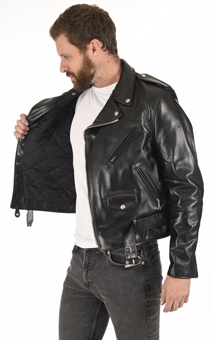 A &quot;618 HH&quot; Noir Schott Perfecto Homme interior photo