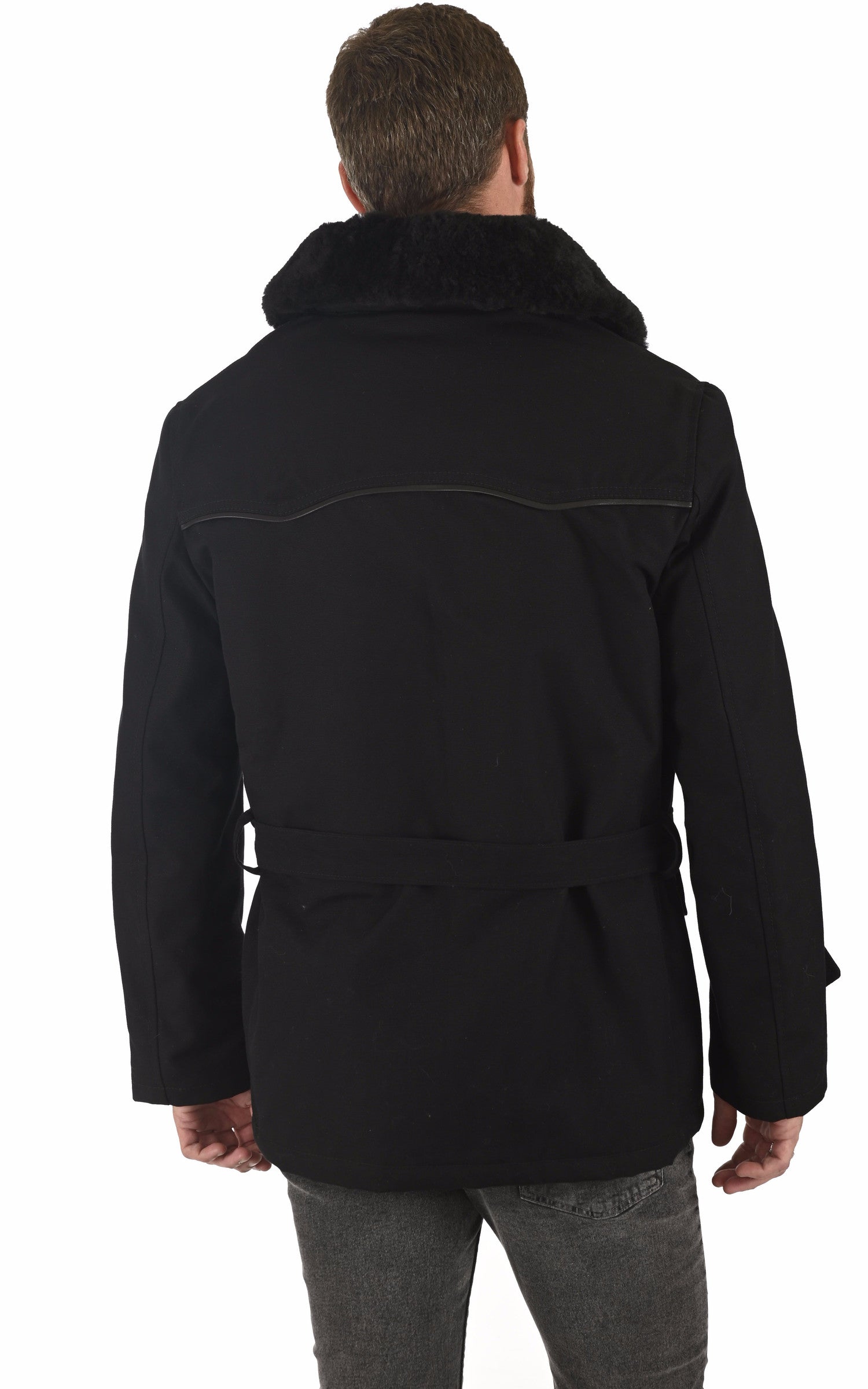 A &quot;CANADIENNE 2&quot; Noir La Canadienne Veste Homme back photo 4