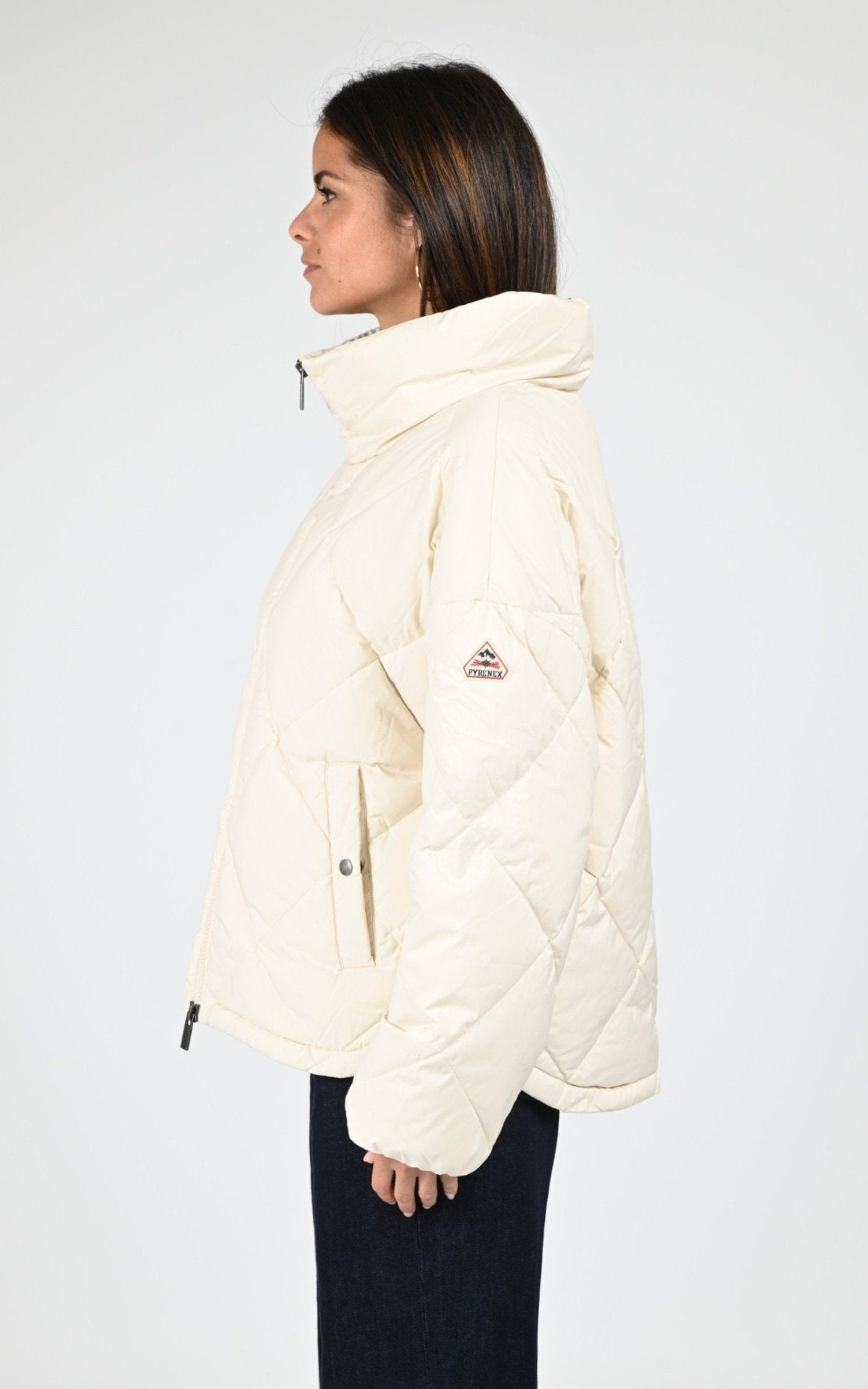 Bl doudoune Textile Femme Pyrenex, modèle Adele de couleur ivory 3