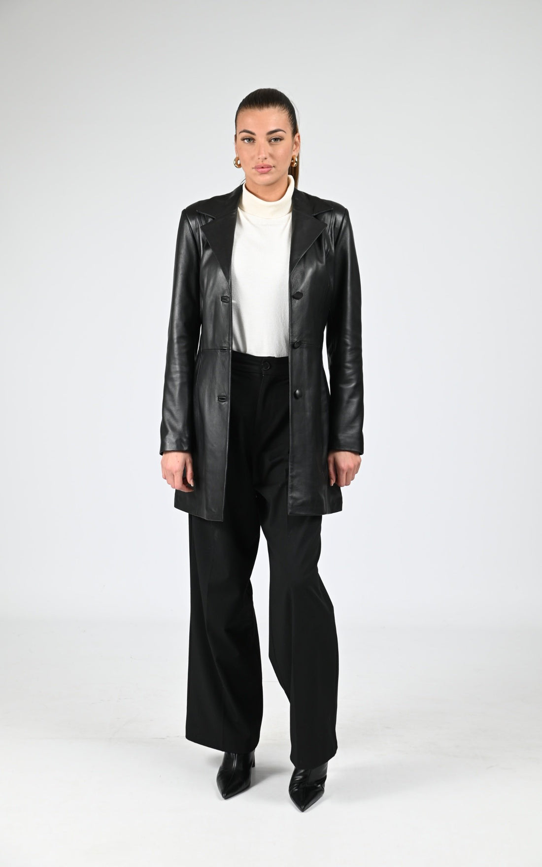 A &quot;ADRIANA&quot; Noir La Canadienne Veste Femme opened photo