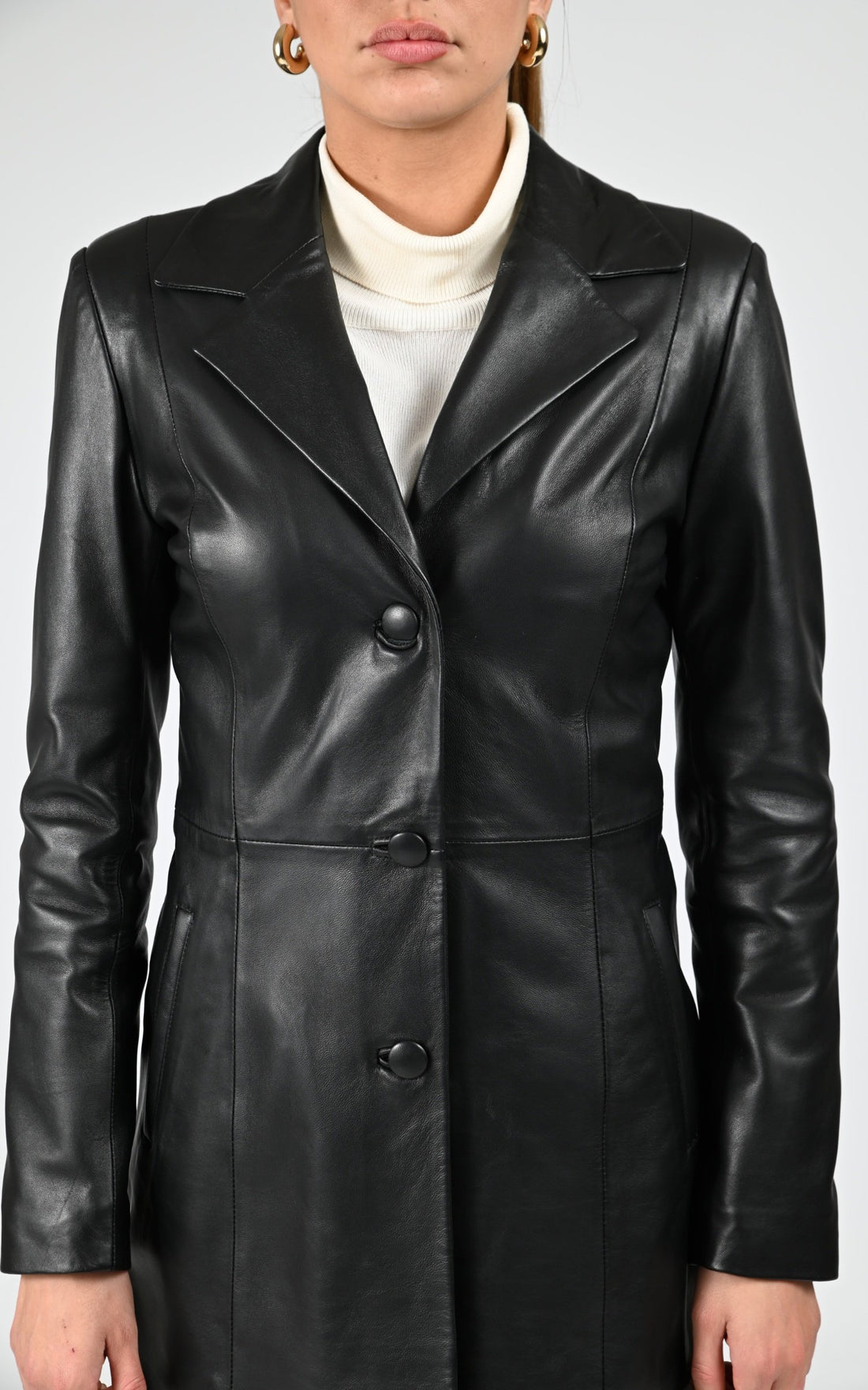 A &quot;ADRIANA&quot; Noir La Canadienne Veste Femme opened photo