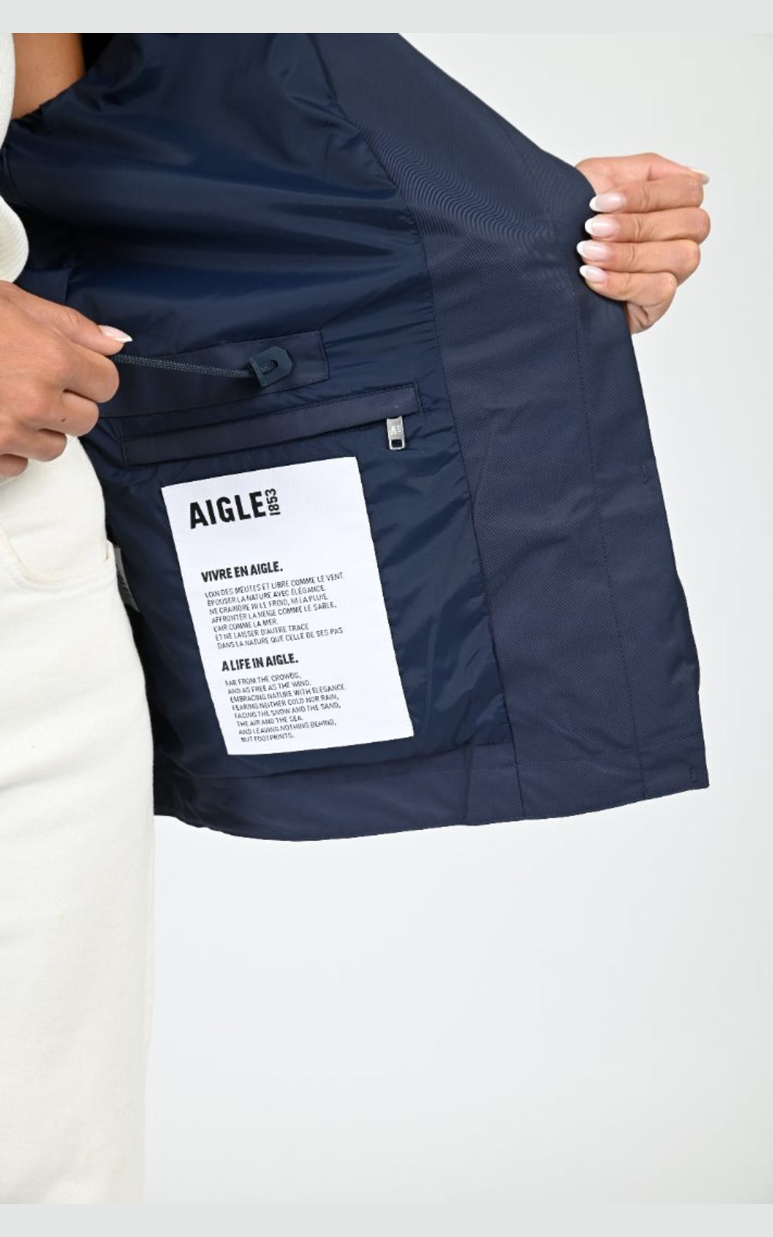 Parka Textile Femme Aigle, modèle Ais24wout006 de couleur bleu
