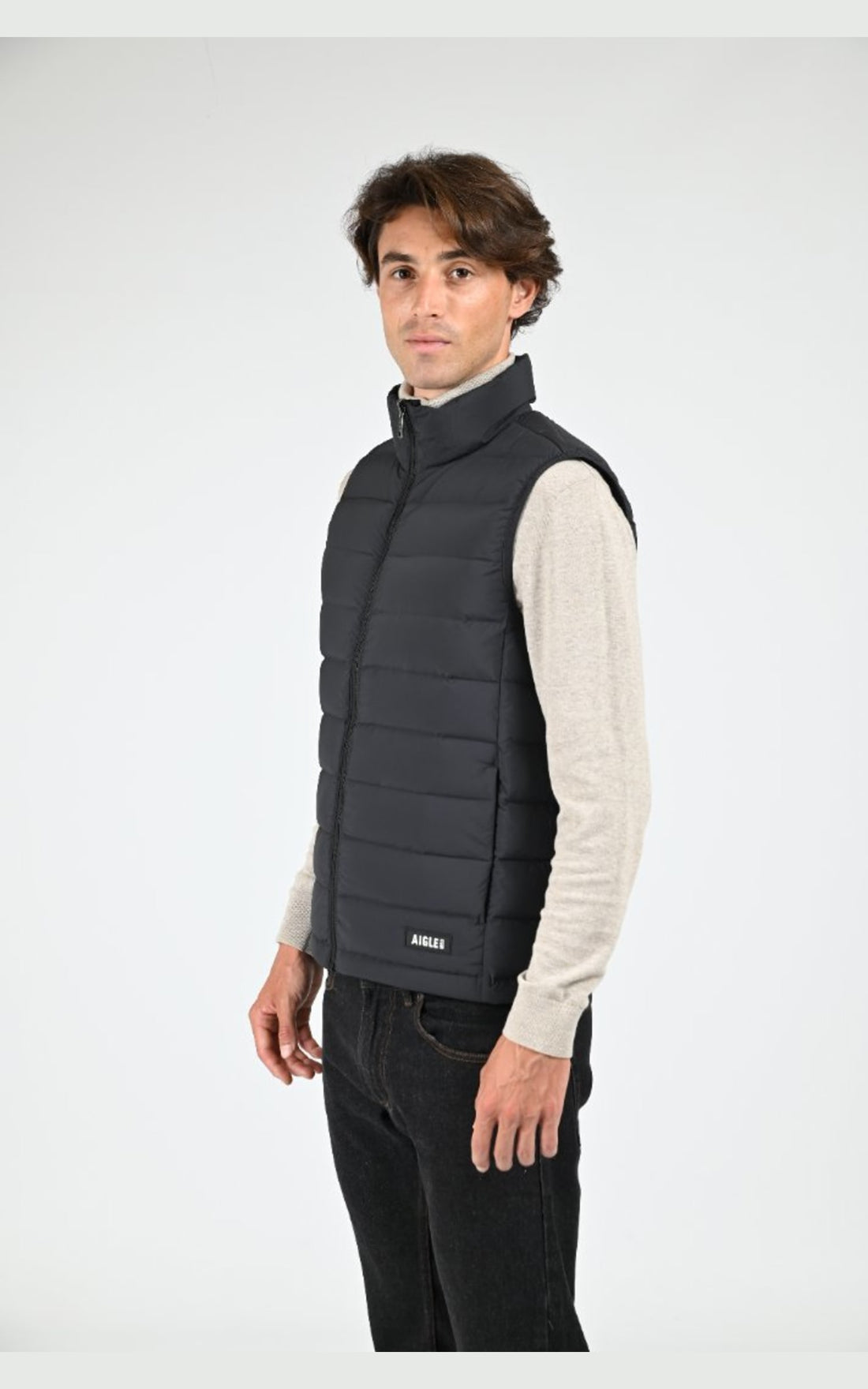 Gil doudoune Textile Homme Aigle, modèle Aiw24moui015 de couleur noir