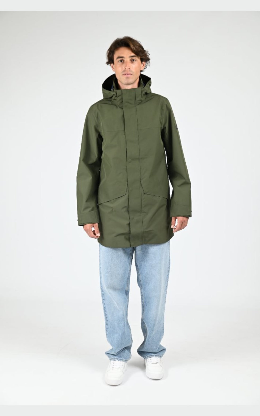Parka Textile Homme Aigle, modèle Aiw25mout003 de couleur kaki