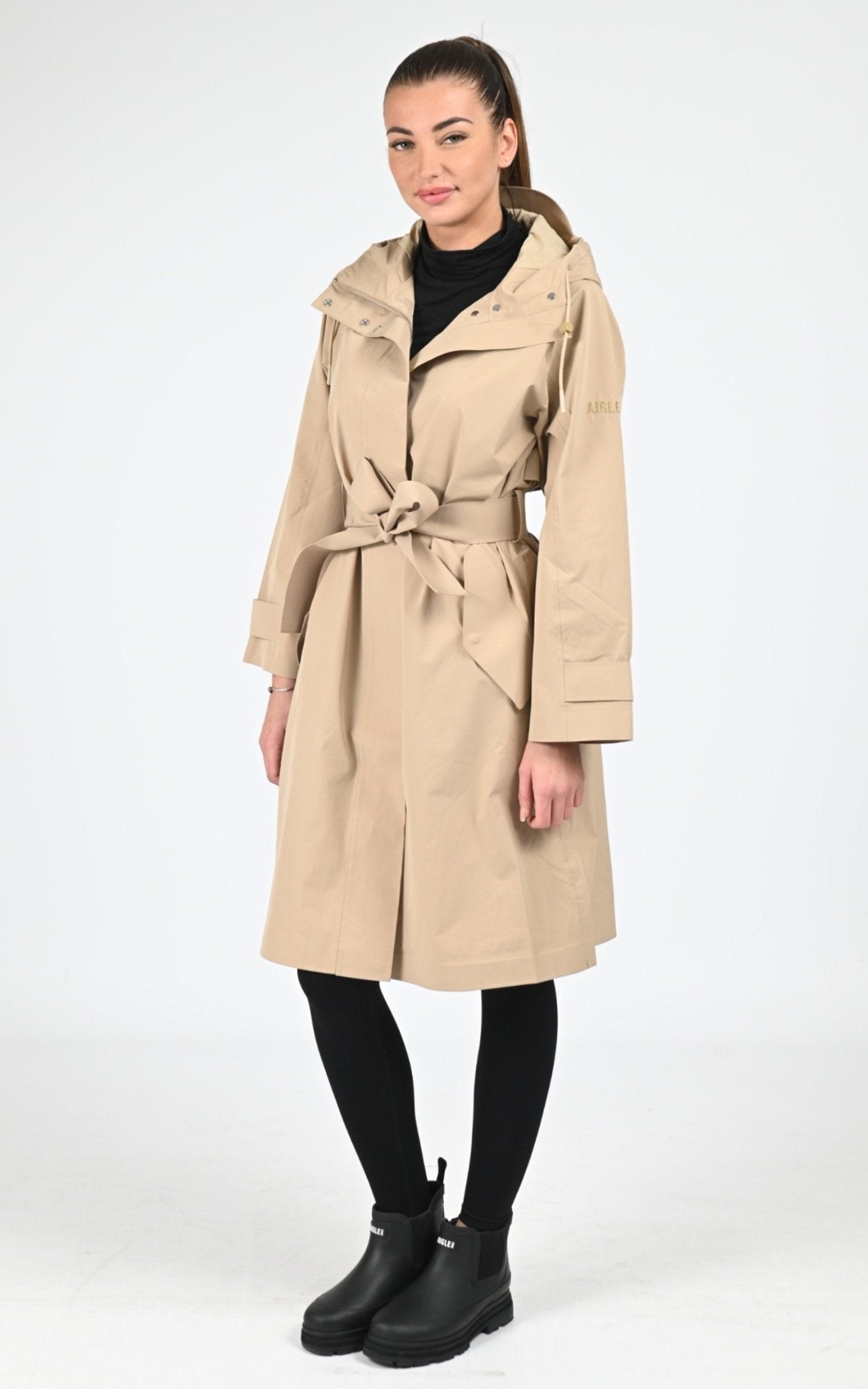 Trench Textile Femme Aigle, modèle Aiw25wout010 de couleur osier 1