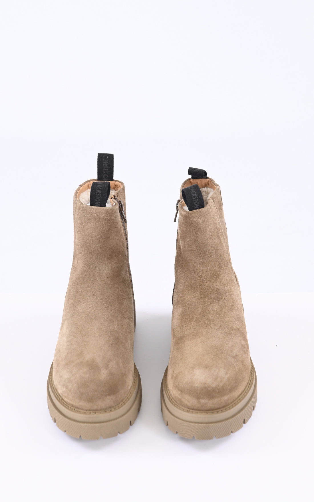 Boots Cuir Femme Blackstone, modèle Al475 de couleur marron - vue ouverte