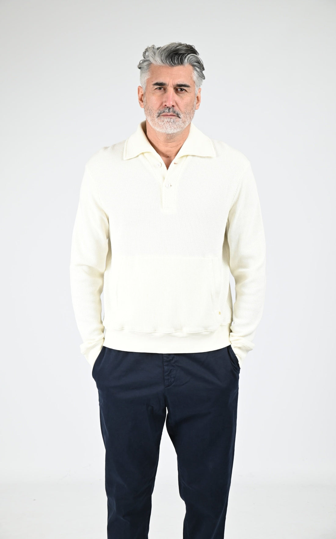 Sweat Textile Homme Rivieras, modèle Alderney de couleur blanc