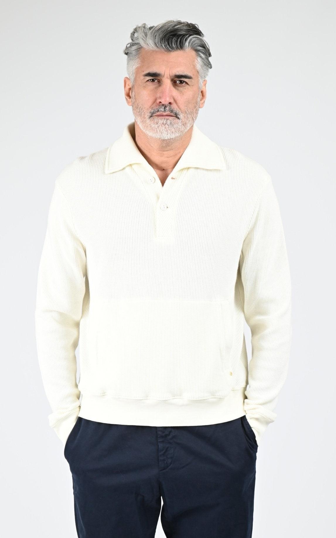 Sweat Textile Homme Rivieras, modèle Alderney de couleur blanc 1